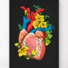 Anatomie cardiaque III - Floral - Noir