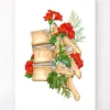 Anatomie de la colonne vertébrale II - Floral - Blanc