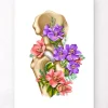 Anatomie de la hanche - Floral - Blanc