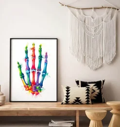 Anatomie de la main - Aquarelle