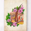 Anatomie de la peau - Floral - Vieux papier