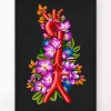 Anatomie de l'aorte - Floral - Noir