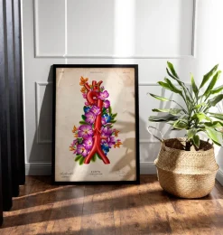 Anatomie de l'aorte - Floral - Vintage