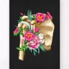 Anatomie de l'épaule - Floral - Noir