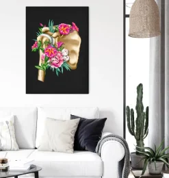 Anatomie de l'épaule - Floral - Noir