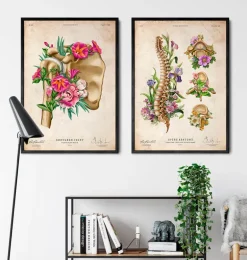 Anatomie de l'épaule - Floral - Vintage
