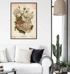 Anatomie dentaire - Floral - Vieux papiers