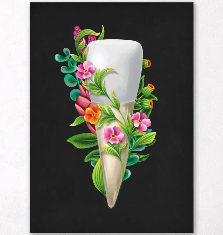 Anatomie dentaire III - Floral - Noir