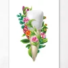 Anatomie dentaire III - Floral - Blanc