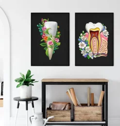 Anatomie dentaire III - Floral - Noir