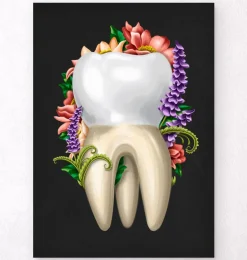 Anatomie dentaire IV - Floral - Noir