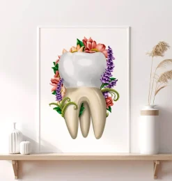 Anatomie dentaire IV - Floral - Blanc