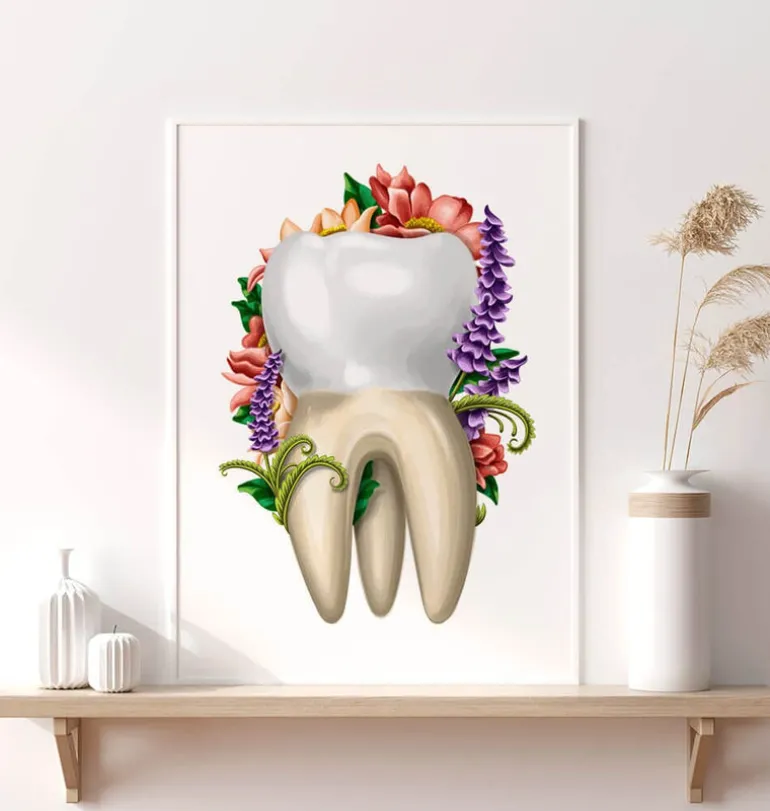 Anatomie dentaire IV - Floral - Blanc