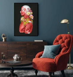Anatomie des muscles - Floral - Noir