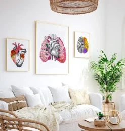 Anatomie des poumons II - Floral - Blanc