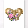 Anatomie du bassin féminin - Floral - Blanc