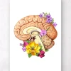 Anatomie du cerveau II - Floral - Blanc