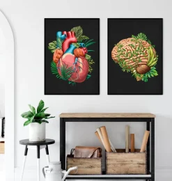 Anatomie du cerveau IV - Floral - Vintage