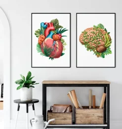Anatomie du cerveau IV - Floral - Vintage