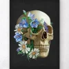 Anatomie du crâne - Floral - Noir