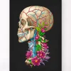 Anatomie du crâne II - Floral - Noir