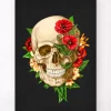 Anatomie du crâne IV - Floral - Noir