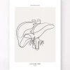 Anatomie du foie - Line Art