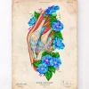 Anatomie du genou II - Floral - Vintage