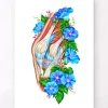 Anatomie du genou II - Floral - Blanc
