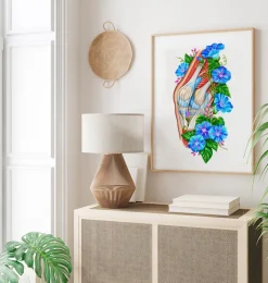 Anatomie du genou II - Floral - Blanc