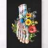 Anatomie du pied - Floral - Noir