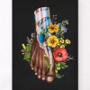 Anatomie du pied II - Floral - Noir