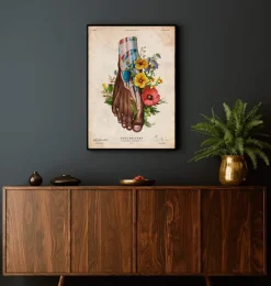 Anatomie du pied II - Floral - Vintage