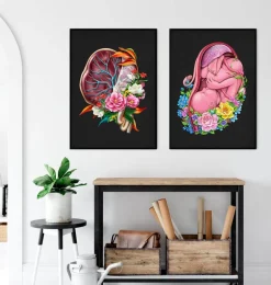 Anatomie du placenta - Floral - Noir