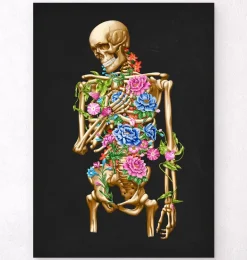 Anatomie du squelette II - Floral - Noir