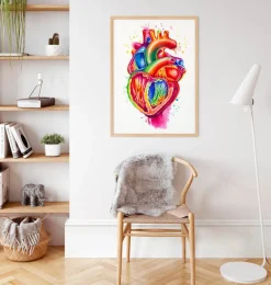 Art coeur anatomique III - Aquarelle