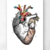 Art coeur motif floral - Blanc