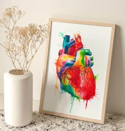 Art d'anatomie cardiaque - Aquarelle