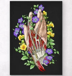 Art d'anatomie de la main - Noir