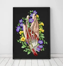 Art d'anatomie de la main - Noir