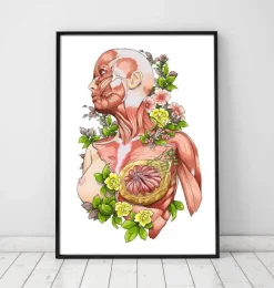 Art d'anatomie du corps féminin - Blanc