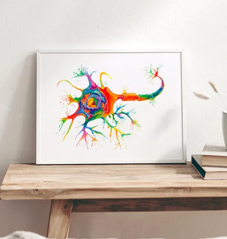Art de la structure des neurones - Aquarelle