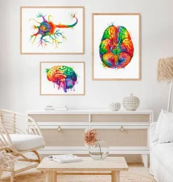 Art de la structure des neurones - Aquarelle