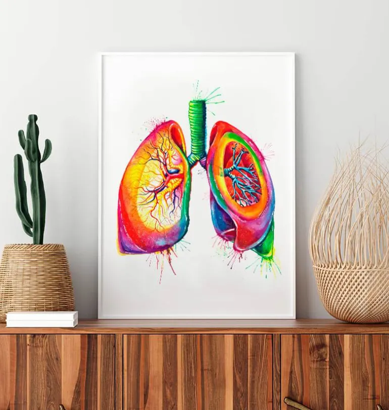 Art des poumons anatomiques - Aquarelle