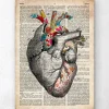 Art floral coeur motif - Ancien dictionnaire