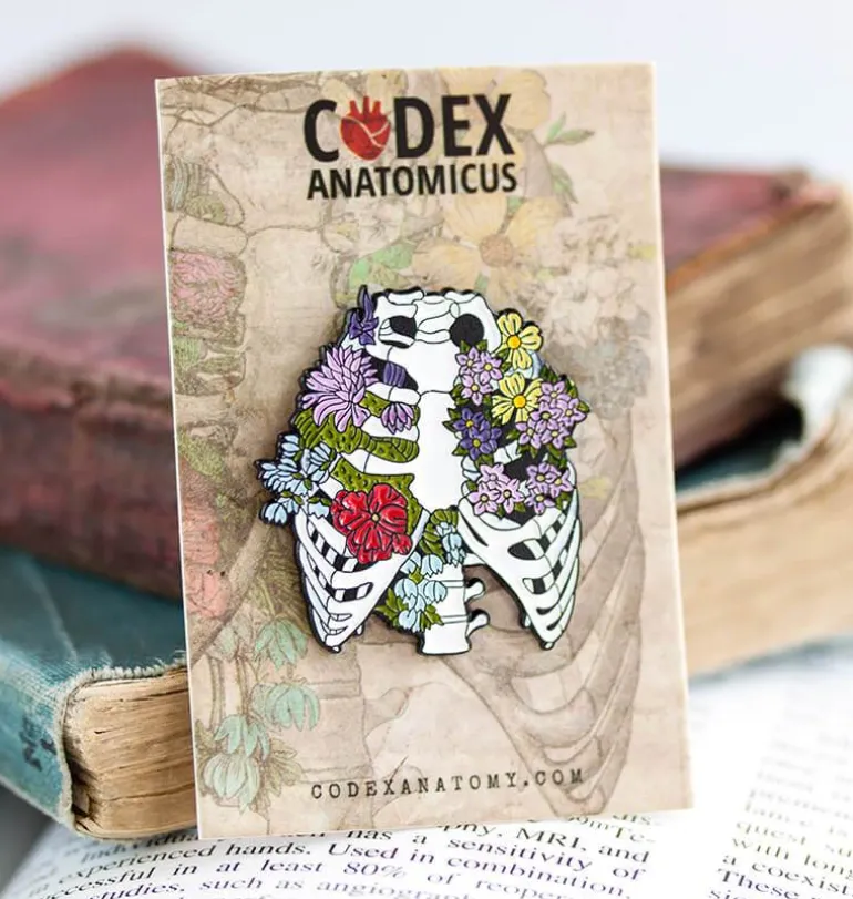 Cage thoracique avec fleurs - Pins