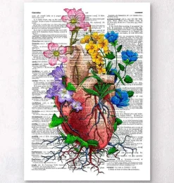 Coeur avec des fleurs - Page du dictionnaire