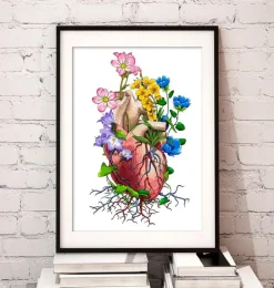 Coeur avec fleurs