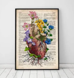 Coeur avec fleurs - Page du dictionnaire