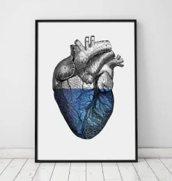 Coeur coloré - Bleu